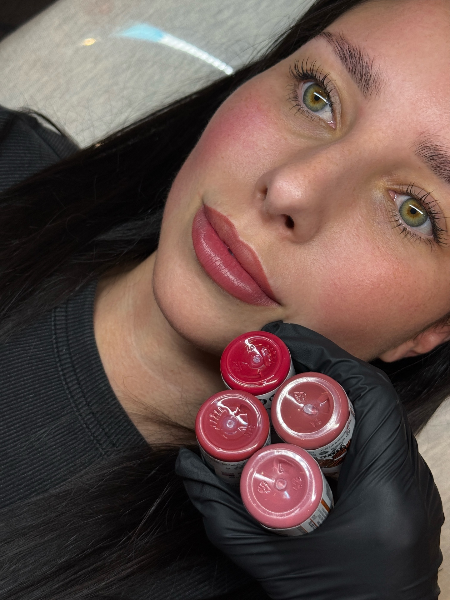 Soft natural lip blush result by lip blush artist Michelle Ngo in Vaughan